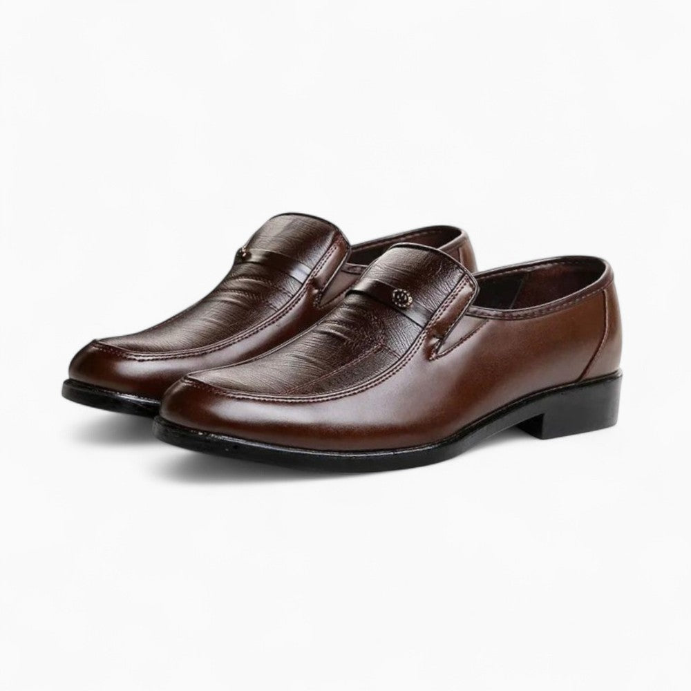 Refined Synthetic Leather Loafers for Men