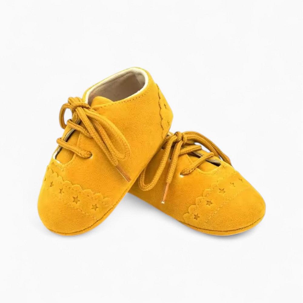 Cracked Effect Lace-Up High Loafers for Baby Boys