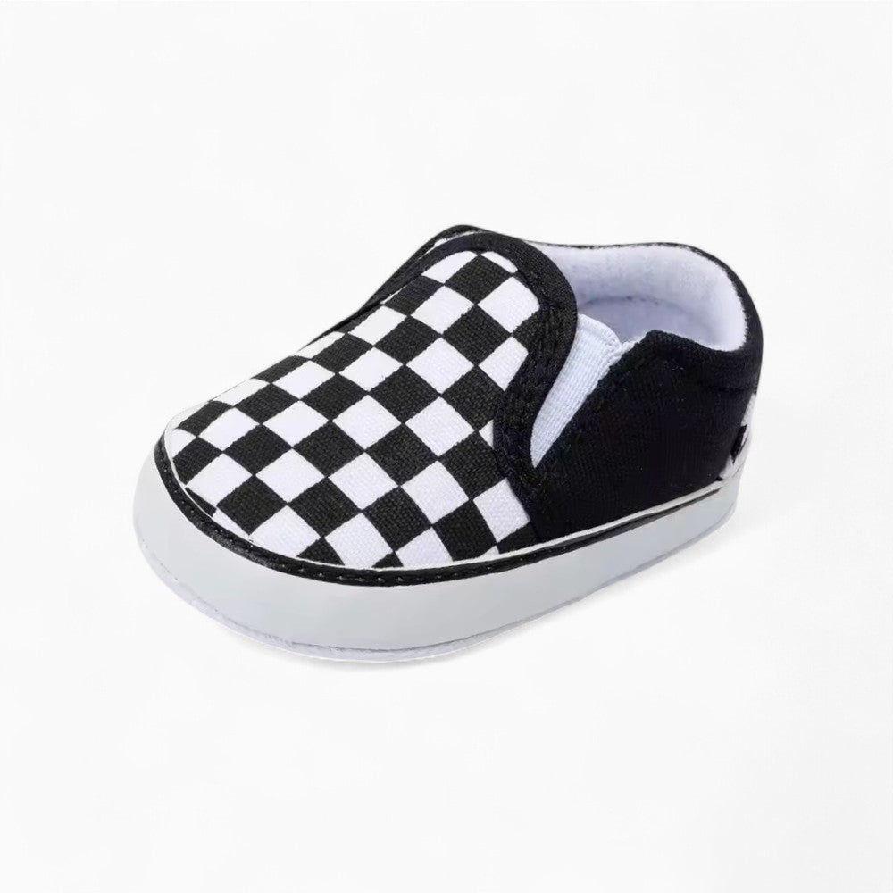 Checkered Canvas Loafers for Baby Boys