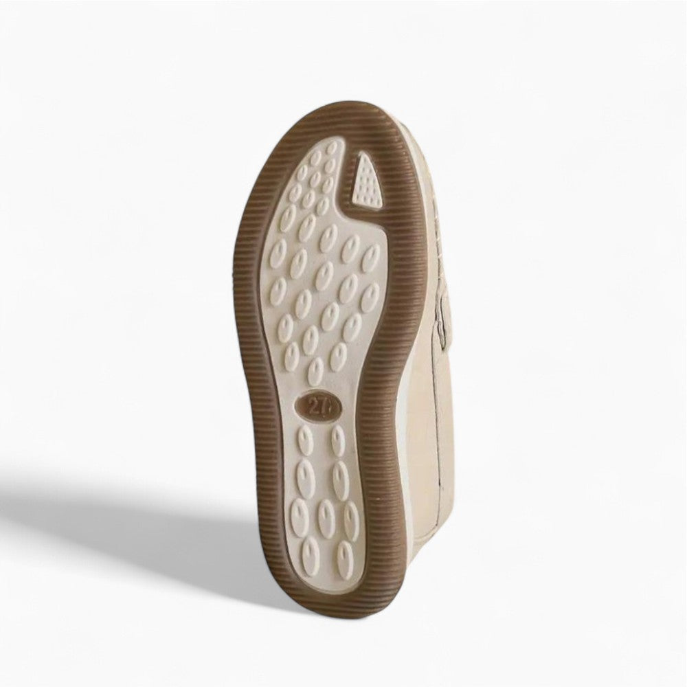 Neutral-Coloured Fabric Loafers for Children