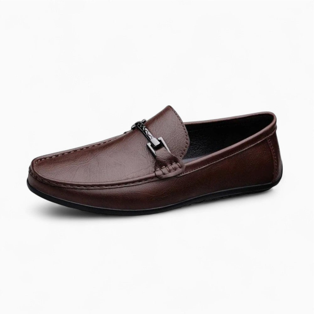 Genuine Leather Horsebit Loafers for Men
