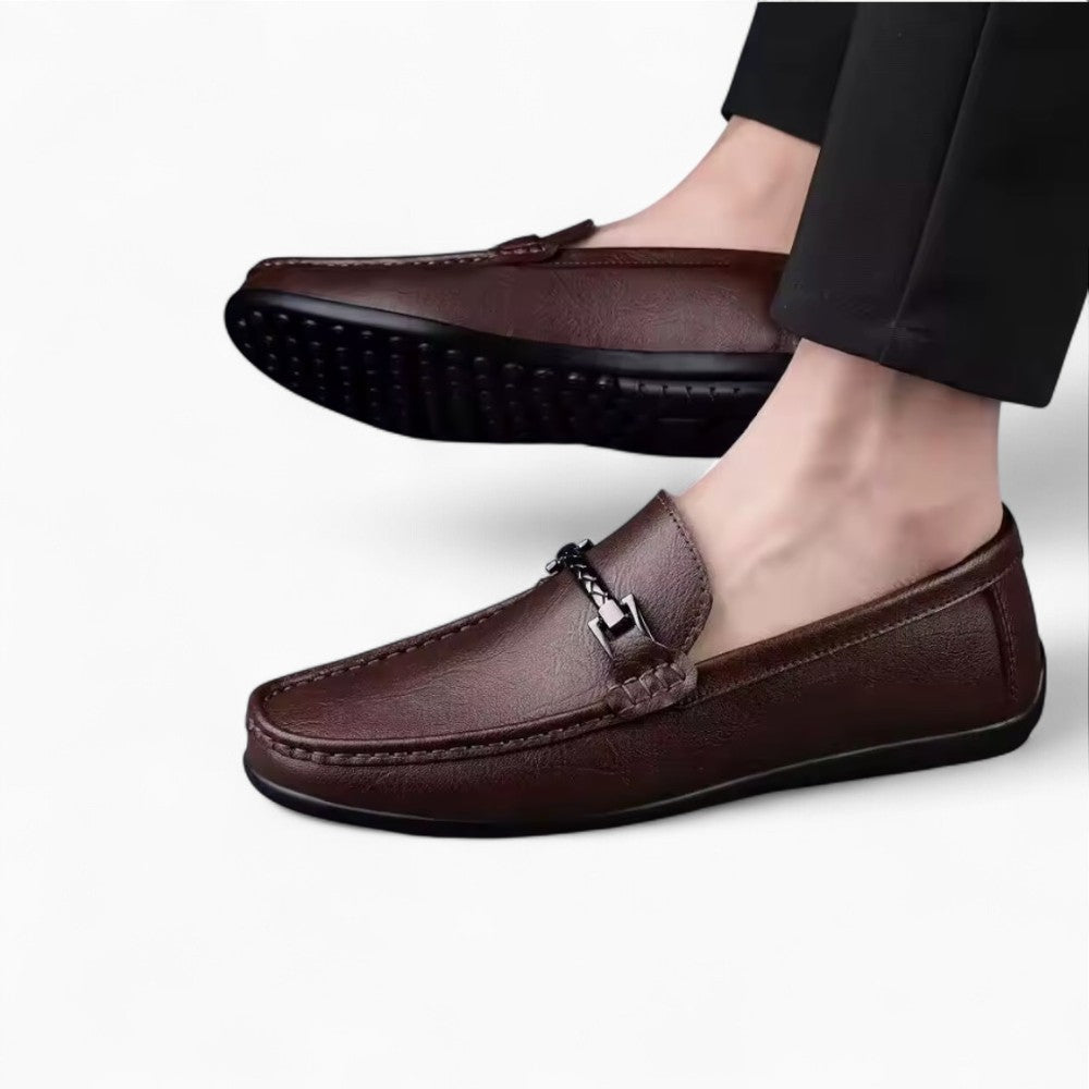 Genuine Leather Horsebit Loafers for Men