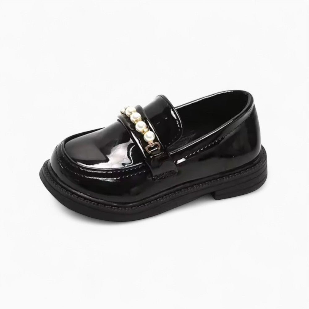 Leather Loafers and Pearls for Girls