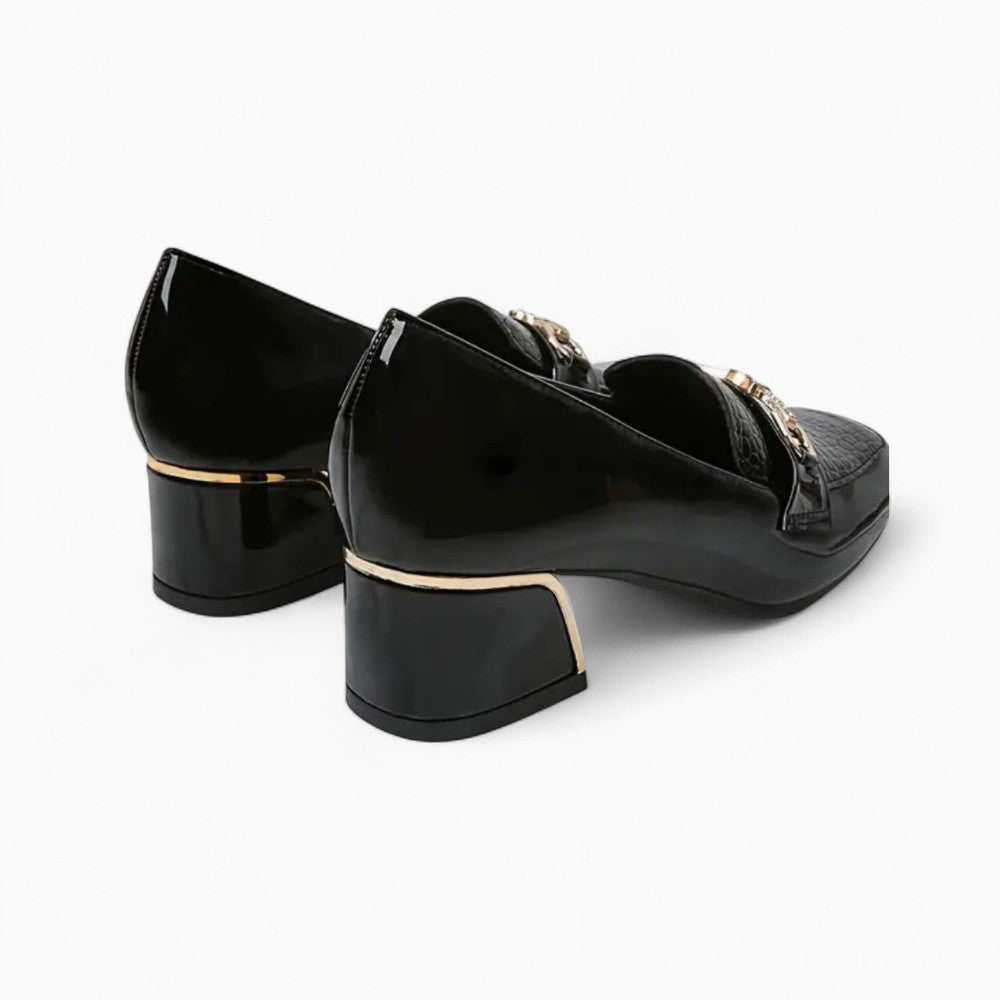 Square Toe Genuine Leather Loafers for Women