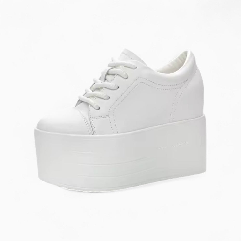 White Platform Loafers for Women