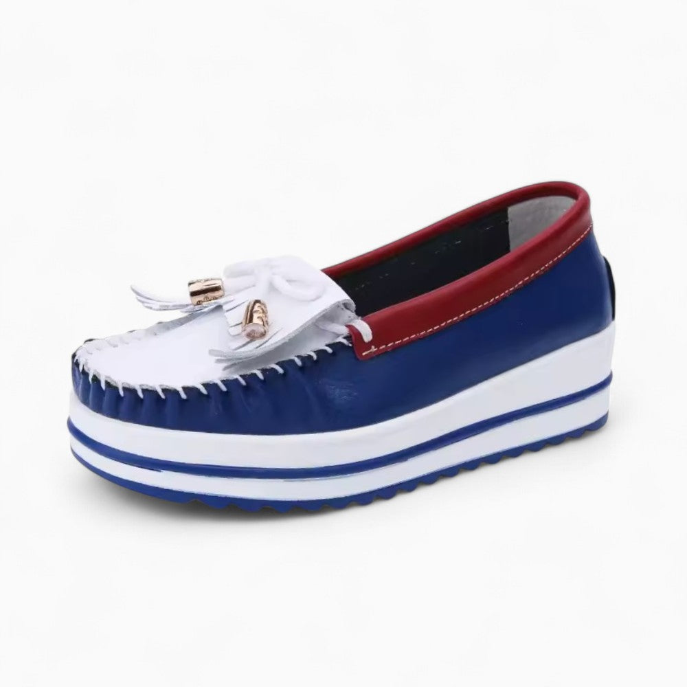 Two-Tone Platform Loafers for Women.