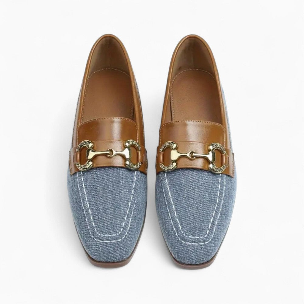 Soft Denim Blue Boat Style Loafers for Women
