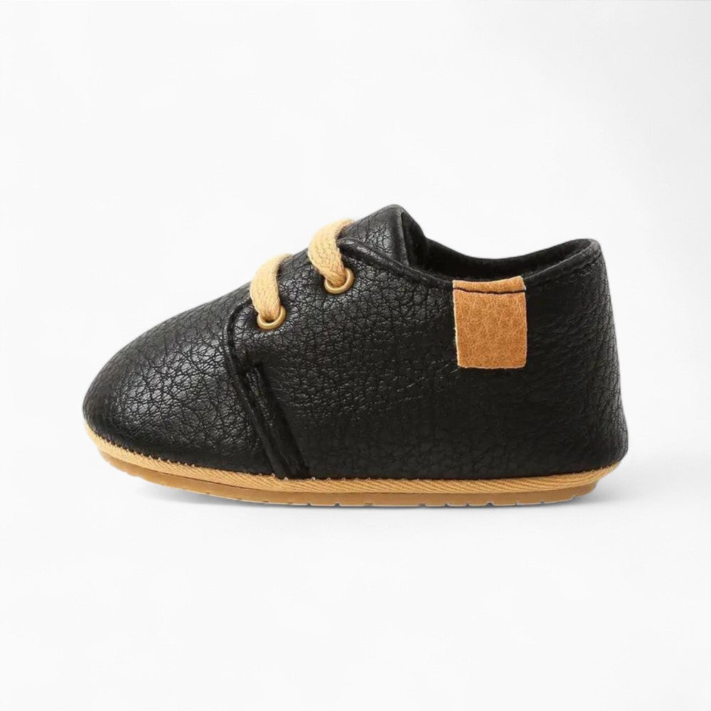 Plain Slip-On Synthetic Leather Loafers for Baby