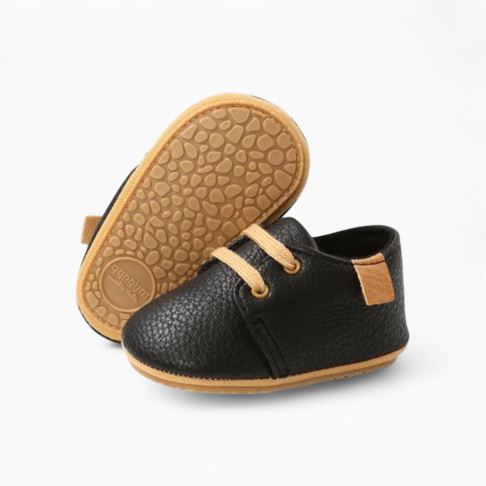Plain Slip-On Synthetic Leather Loafers for Baby