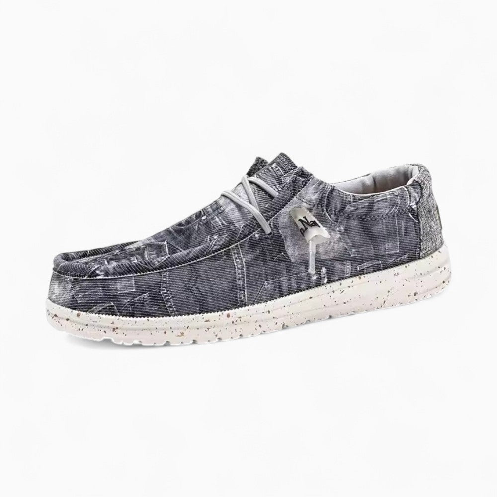 Casual Soft Loafers in Washed Denim