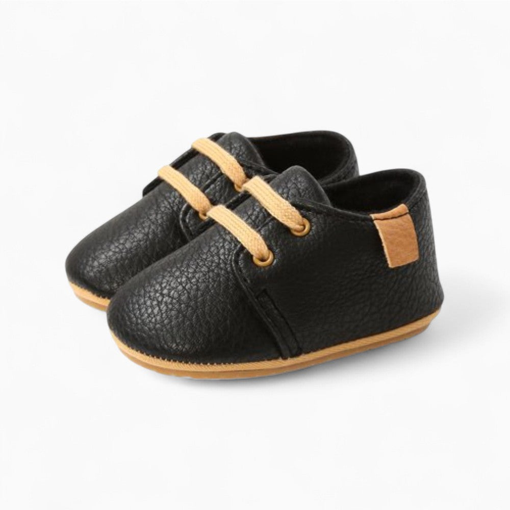 Plain Slip-On Synthetic Leather Loafers for Baby