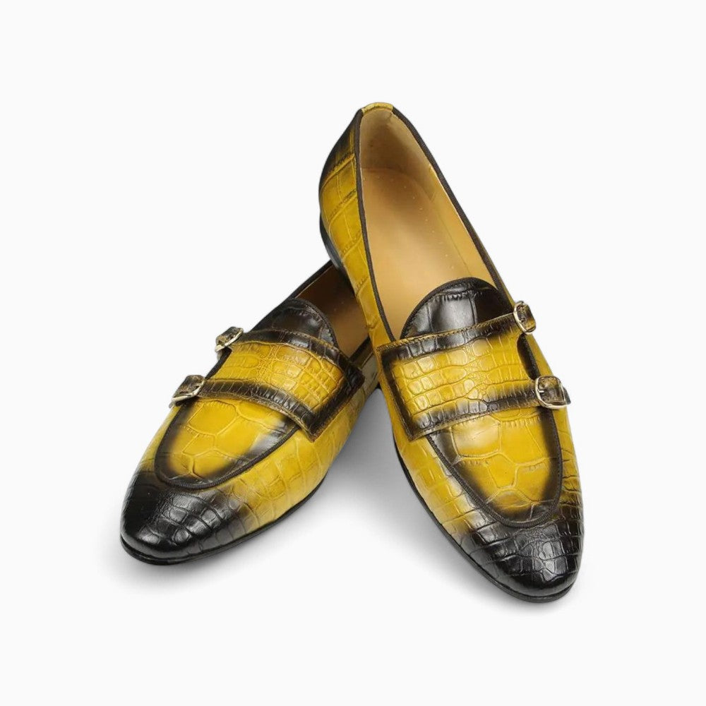 Soft Two-Toned Leather Effect Loafers