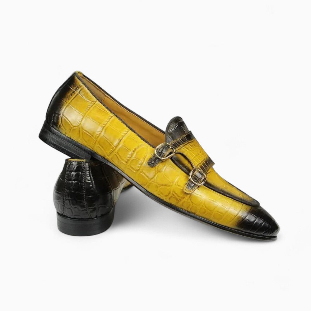 Soft Two-Toned Leather Effect Loafers