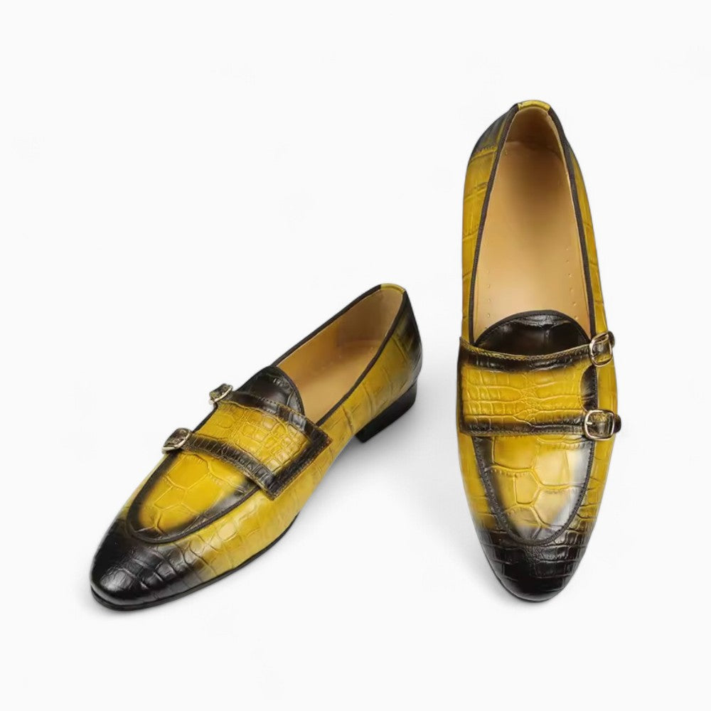 Soft Two-Toned Leather Effect Loafers