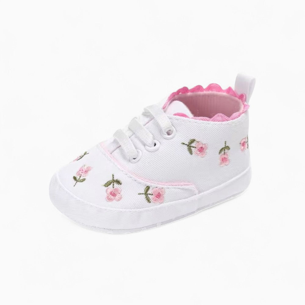 Soft Loafers with Flower Pattern for Baby Girl