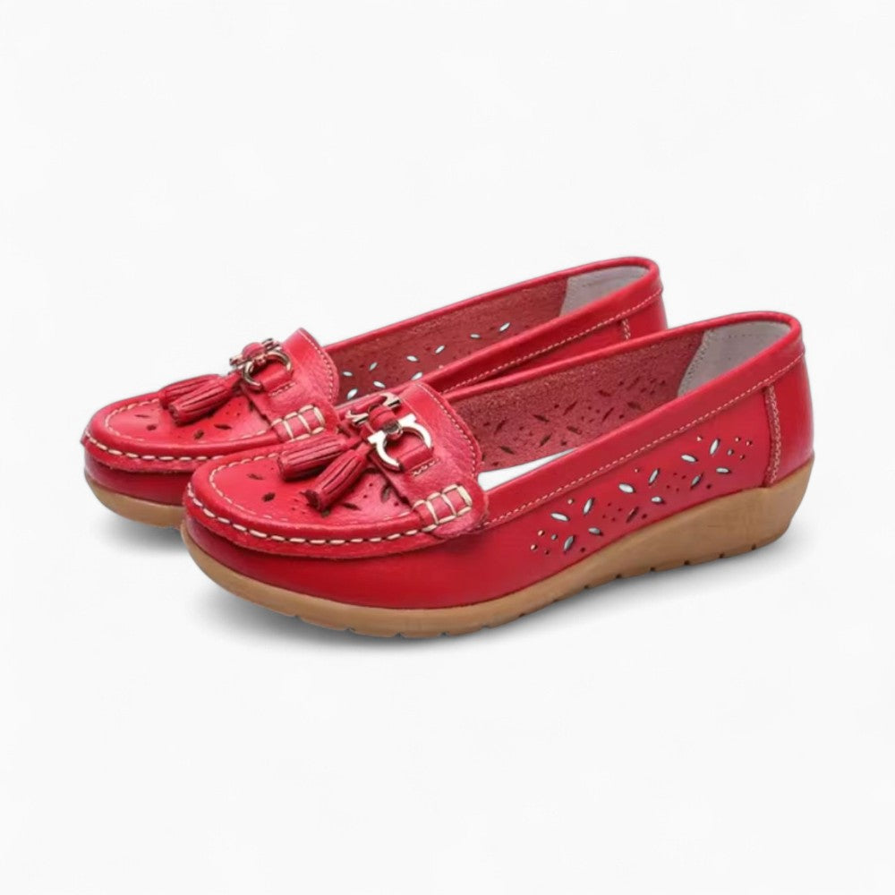 Soft Tasselled Cut-Out Loafers for Women