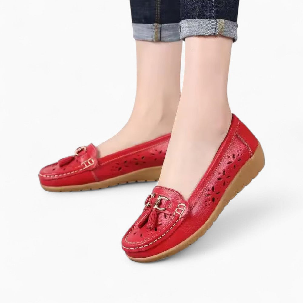 Soft Tasselled Cut-Out Loafers for Women