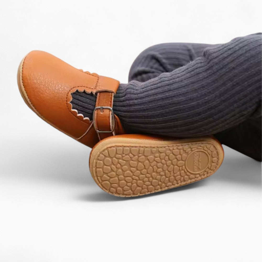 Soft Perforated Pattern Loafers for Baby Girls