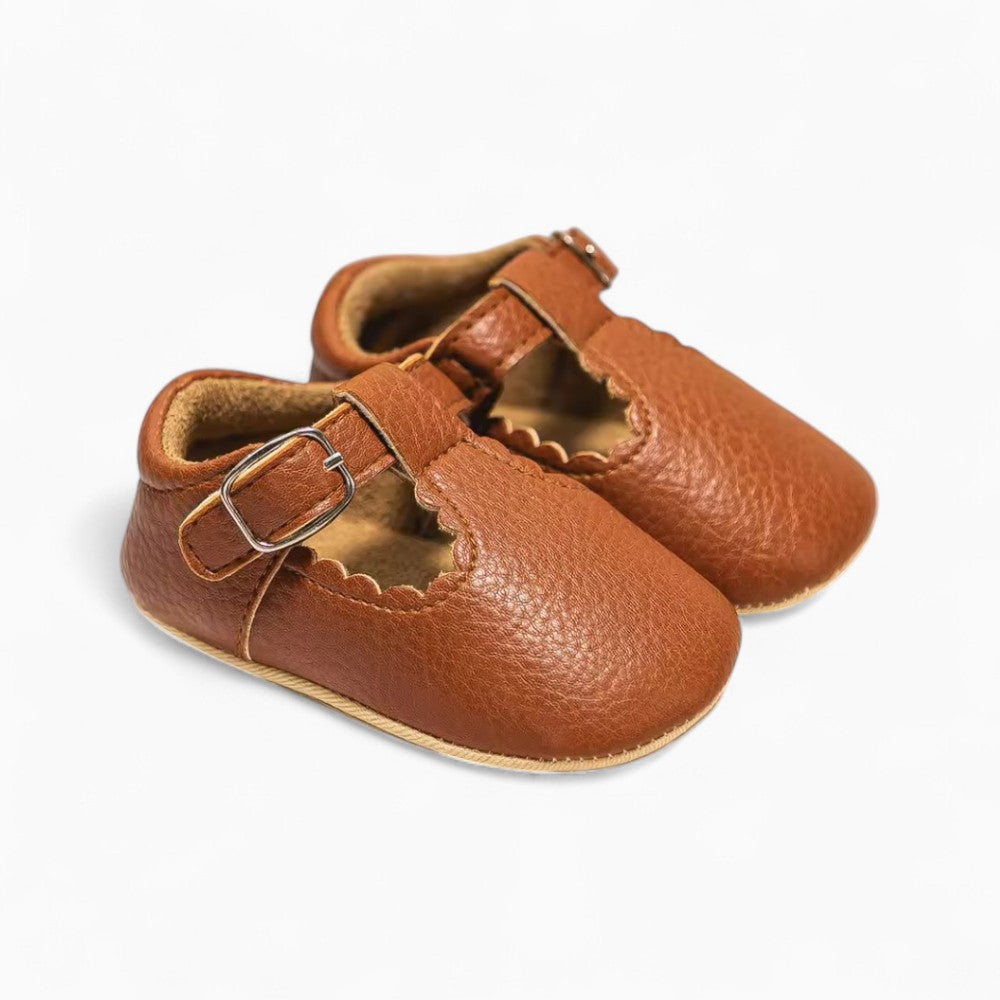 Soft Perforated Pattern Loafers for Baby Girls