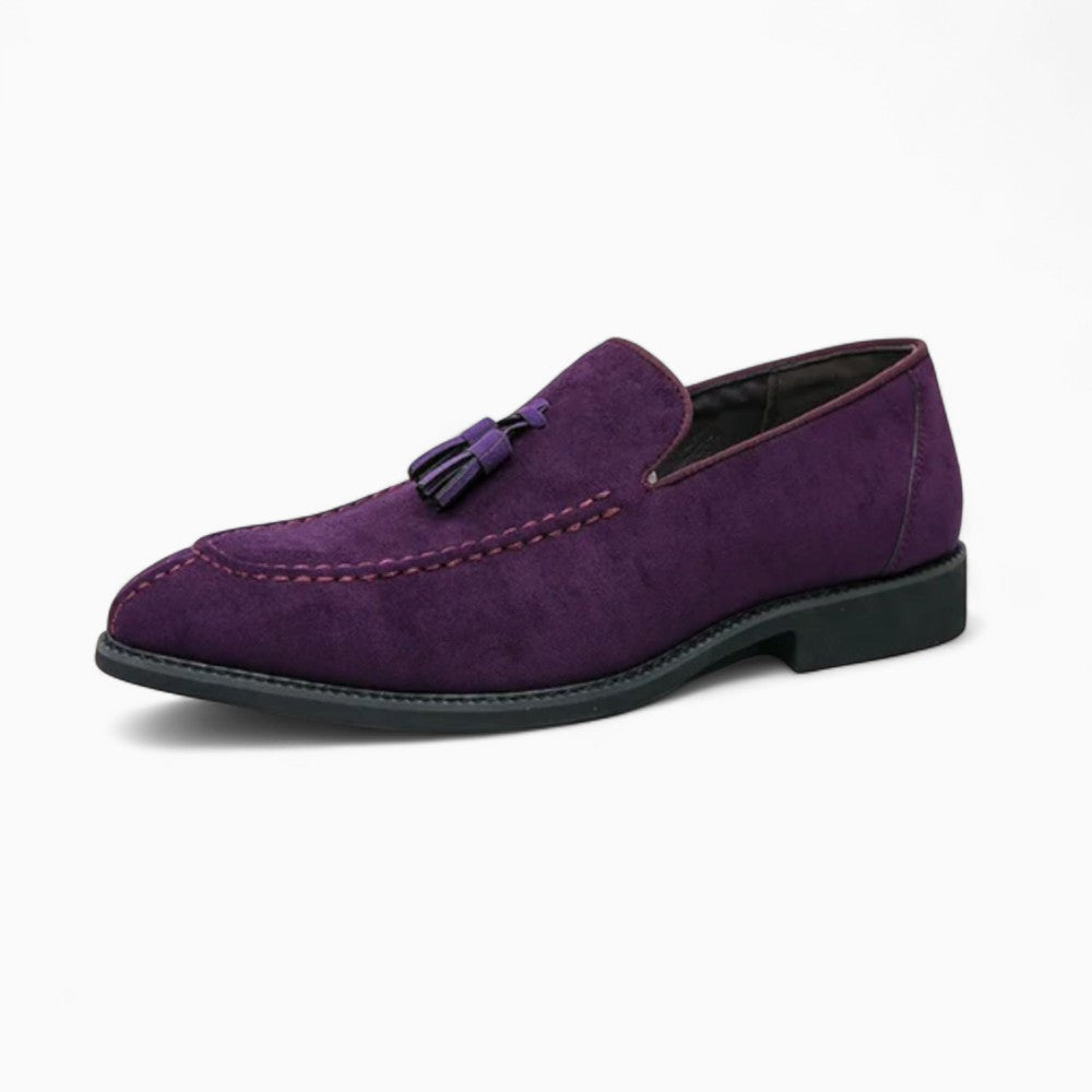 Men's Purple Suede Loafers