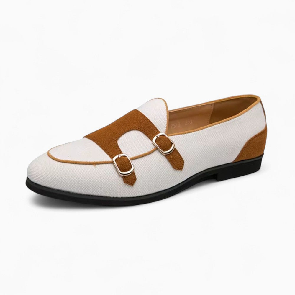 Men's Classic White Synthetic Leather Loafers