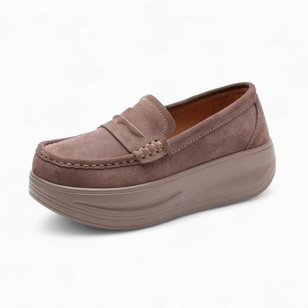 Classic Genuine Suede Loafers with Thick Sole