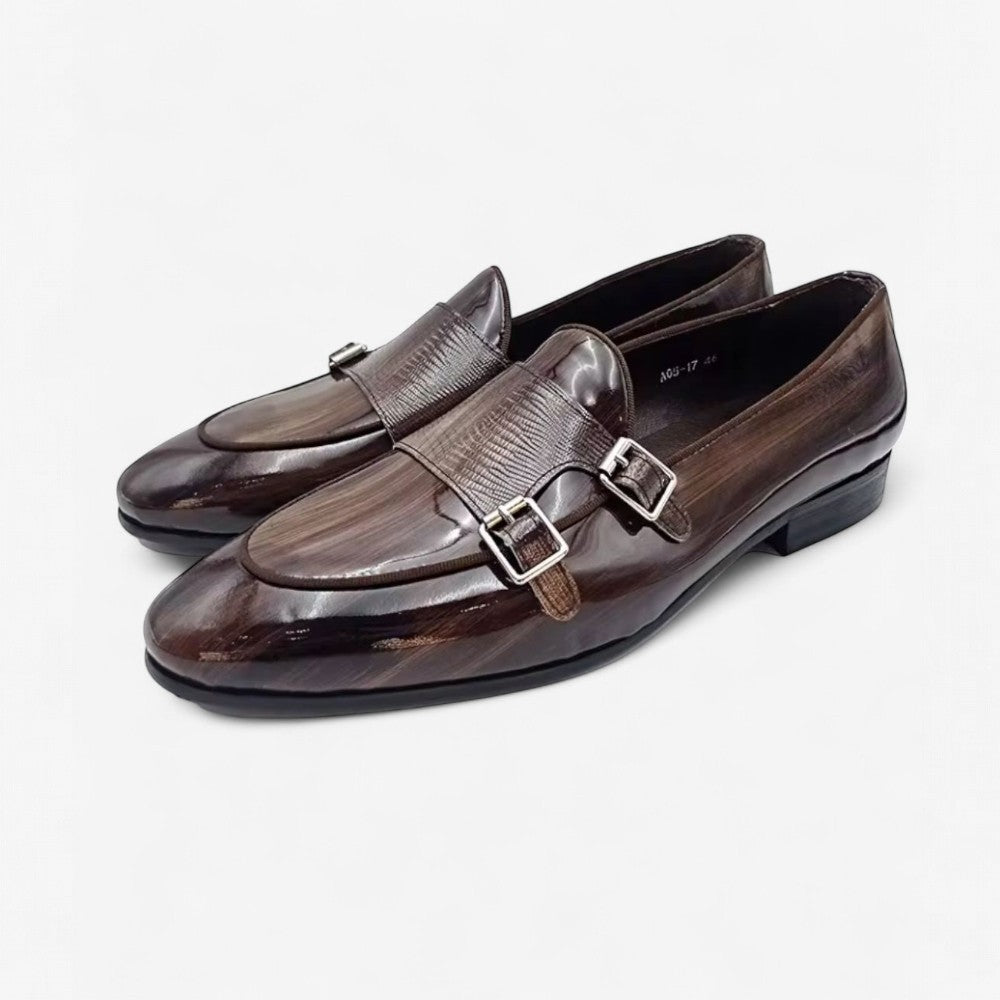 Men's Luxury Brown Patent Loafers